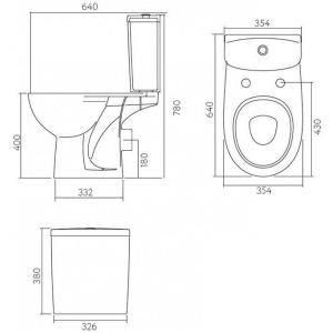 KOLO RUNA Унітаз-компакт L89201000 (дюропласт)