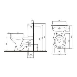 KOLO IDOL Унітаз-компакт 1902600U (поліпропілен)