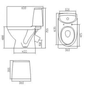 KOLO RUNA Унітаз-компакт L89208000 (дюропласт Soft Close)