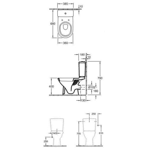 Унітаз-компакт Villeroy & Boch DUO 5661Н301