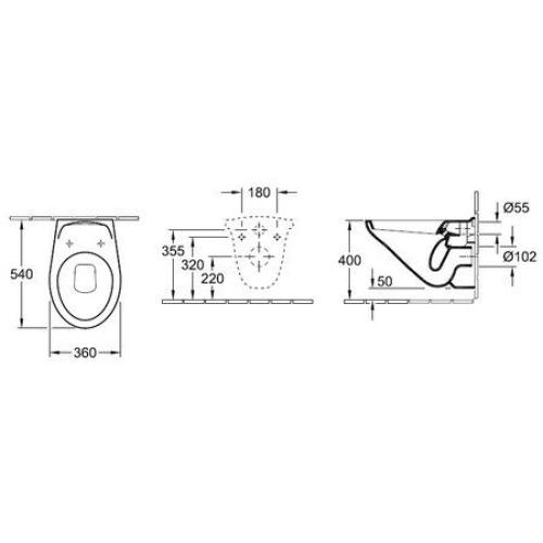 Унітаз консольний Villeroy & Boch Omnia Classic 7k821001