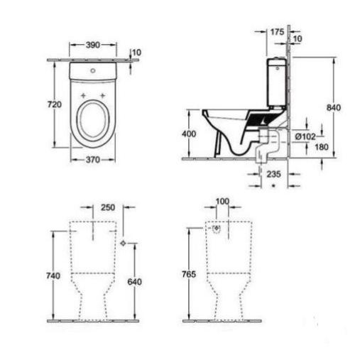 Унітаз-компакт Villeroy & Boch Verity 5681H701 Унітаз-компакт Villeroy & Boch Verity 5681H701