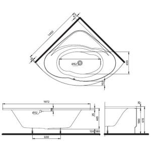 Акрилова ванна KOLO INSPIRATION (сифон у подарунок)