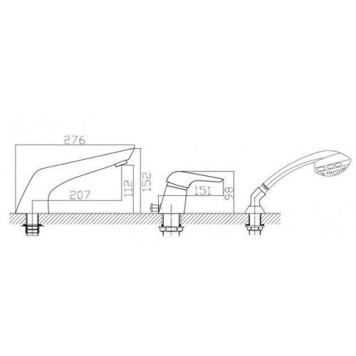 Змішувач для ванни врізний Imprese Solnice I85210 Змішувач для ванни врізний Imprese Solnice I85210