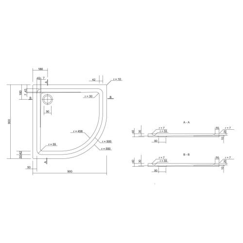 Піддон Cersanit Tako 90/3 Піддон Cersanit Tako 90/3