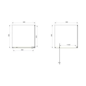 Душова кабіна Frame Primera SHRC 56906 квадратна 90 см (сифон у подарунок)