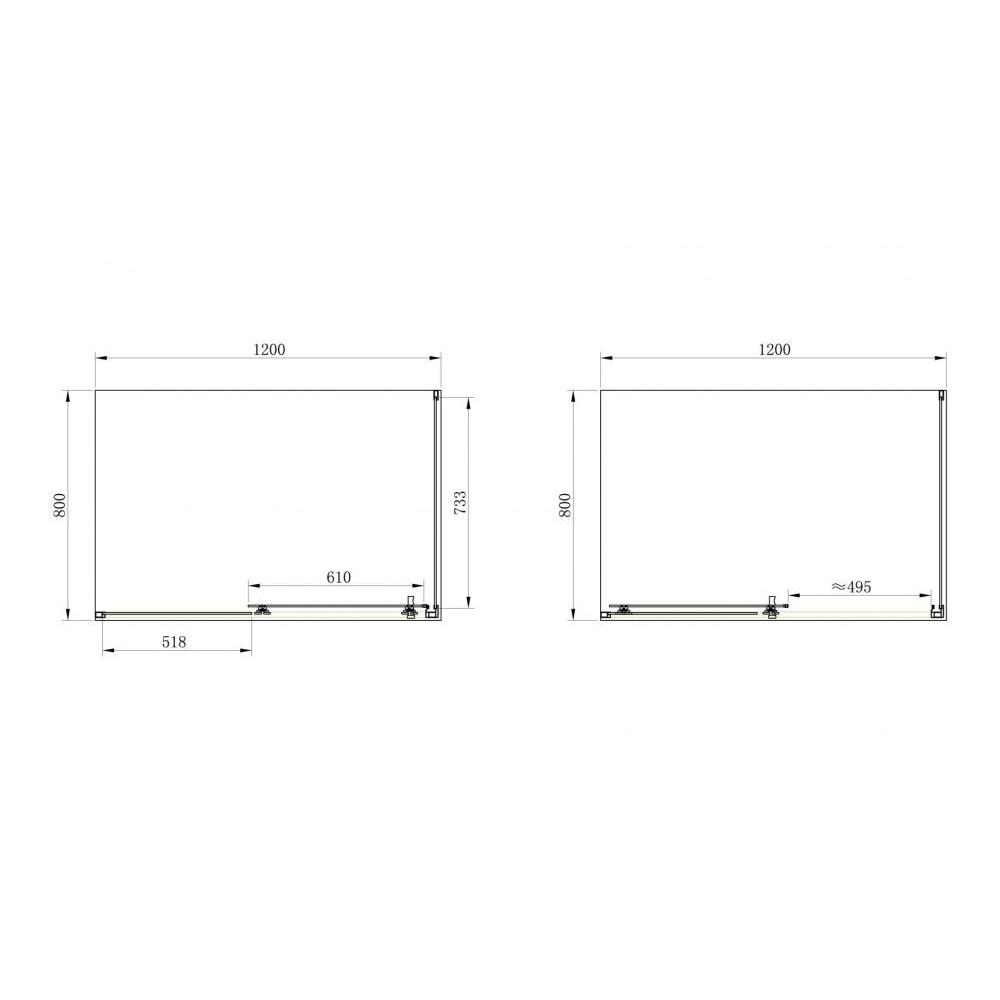 Душевая кабина Frame Primera SHRC 55126 прямоугольная 80х120 см (Сифон в подарок)