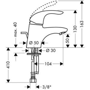 Hansgrohe Focus E Змішувач для умивальника 31700000