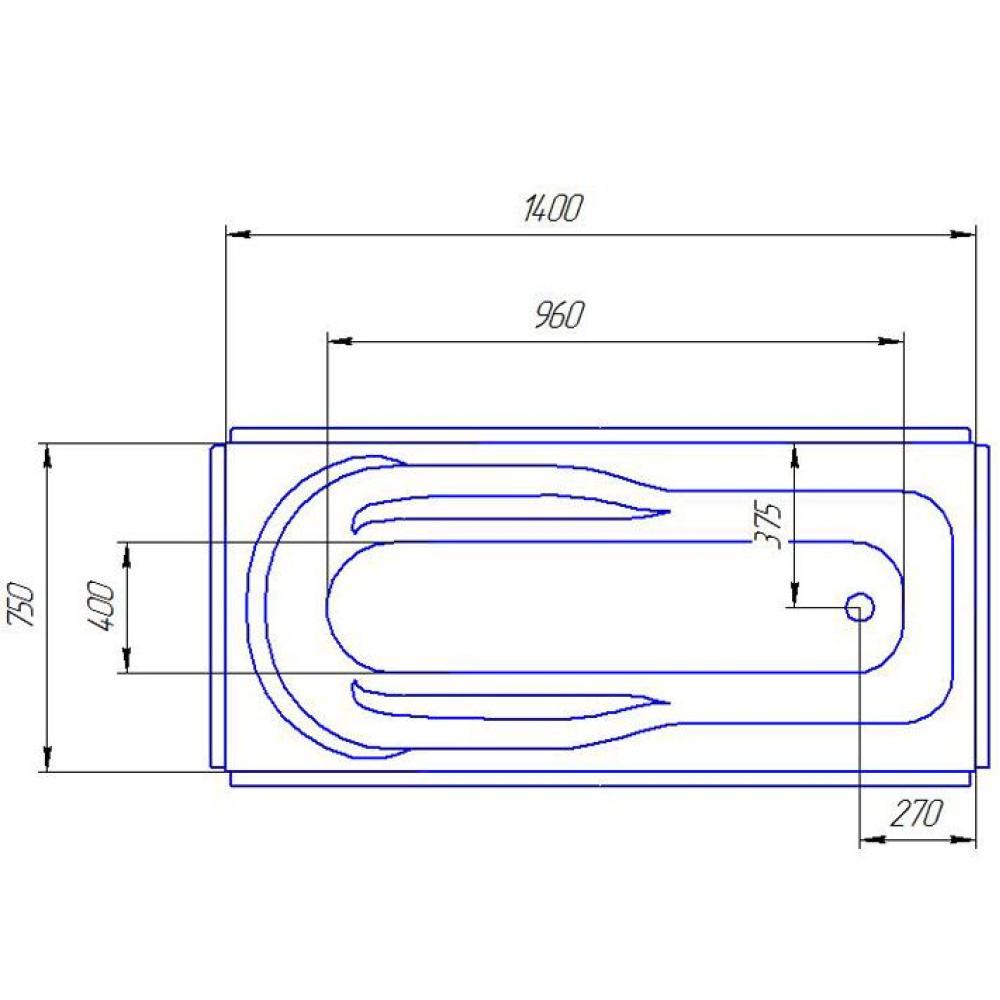 Ванна акрилова Artel Plast (Catanzaro) Устина 1400х750