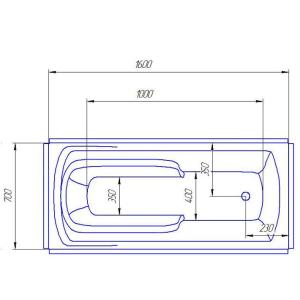 Ванна акрилова Artel Plast (Siracusa) 1600х700 Ванна акрилова Artel Plast (Siracusa) 1600х700