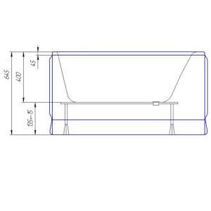 Ванна акрилова Artel Plast (Ravenna) Голуба 1200х700