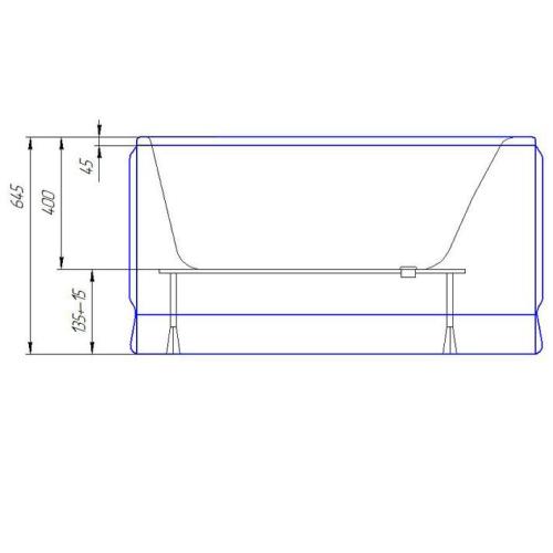 Ванна акрилова Artel Plast (Ravenna) Голуба 1200х700