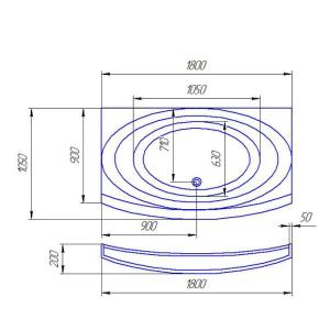 Ванна акрилова Artel Plast (Trento) Ельміра 1800х900
