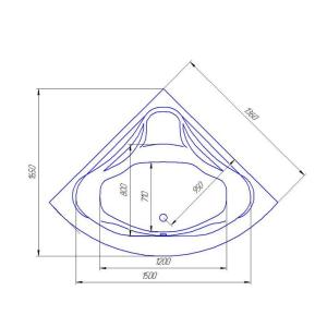 Ванна акрилова Artel Plast (Barletta) Станіслава 1500х1500