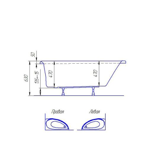 Ванна акриловая Artel Plast (Messina) Бландина 1700х700 Ванна акриловая Artel Plast (Messina) Бландина 1700х700