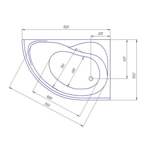 Ванна акриловая Artel Plast ( Florence) Ярослава 1500х1000 Ванна акриловая Artel Plast ( Florence) Ярослава 1500х1000