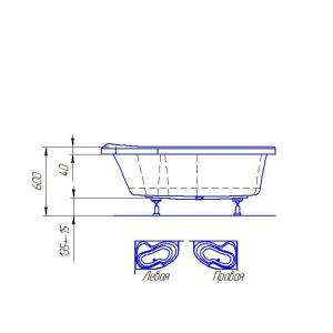 Ванна акриловая Artel Plast (Verona) Валерия 1600х1050 Ванна акриловая Artel Plast (Verona) Валерия 1600х1050