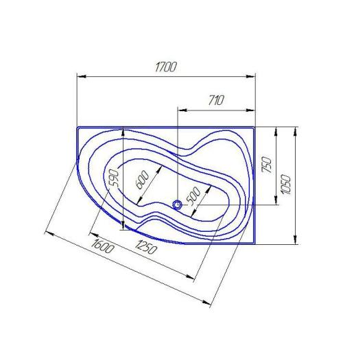 Ванна акрилова Artel Plast (Modena) Флорія 1700х1050