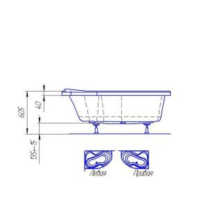 Ванна акрилова Artel Plast (Modena) Флорія 1700х1050
