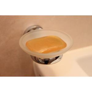 Мильниця скляна одинарна SP 8122 (хром)