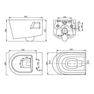 Підвісний унітаз Primera Grand 8220022 Підвісний унітаз Primera Grand 8220022