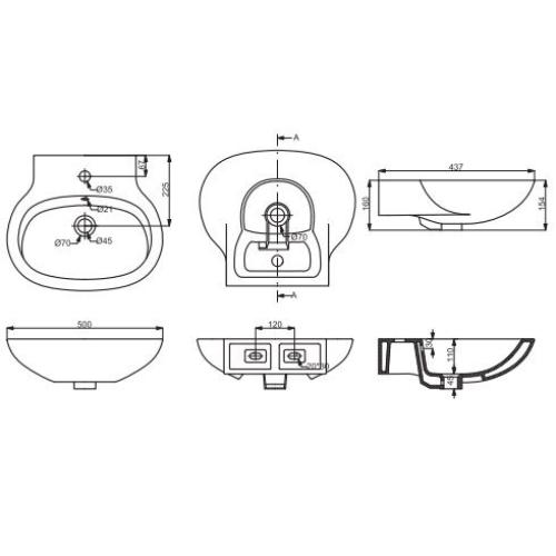 Раковина Primera Shape 8100115 Раковина Primera Shape 8100115