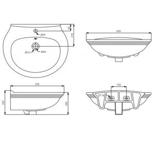 Раковина Primera Antique 8100016 Раковина Primera Antique 8100016