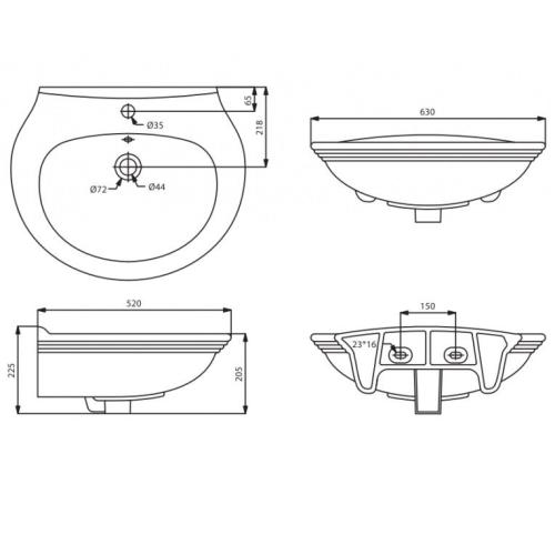 Раковина Primera Antique 8100016 Раковина Primera Antique 8100016