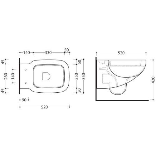 Підвісний унітаз Devit Soul 3020149 Підвісний унітаз Devit Soul 3020149