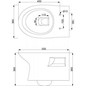 Підвісний унітаз Devit Aurora 2.0 3120128 Підвісний унітаз Devit Aurora 2.0 3120128