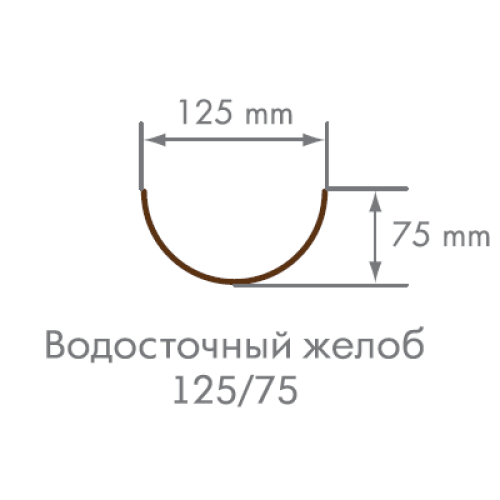 Regenau водостічна система, жолоб 3 м 125 мм Regenau водостічна система, жолоб 3 м 125 мм