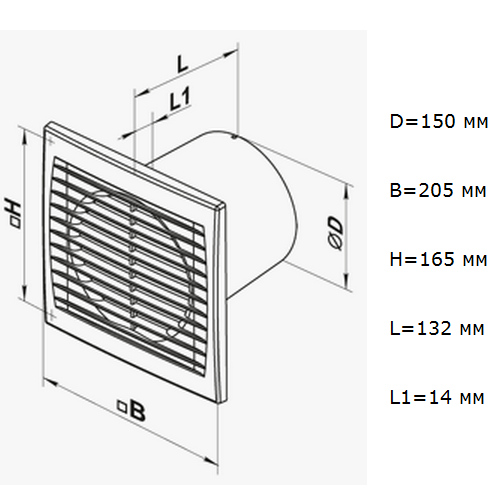 Vents Силента-С 150 Бытовой вентилятор Vents Силента-С 150 Бытовой вентилятор