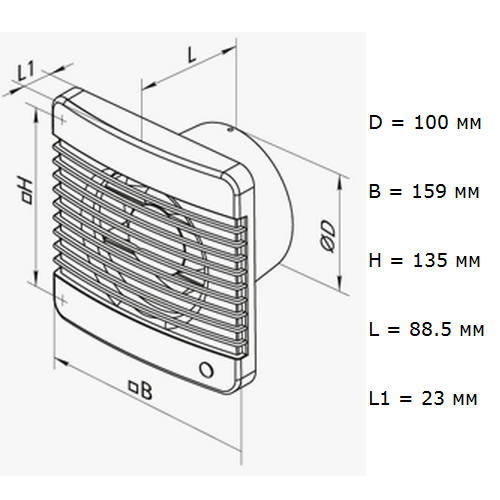 Vents 100 M турбо бытовой вентилятор