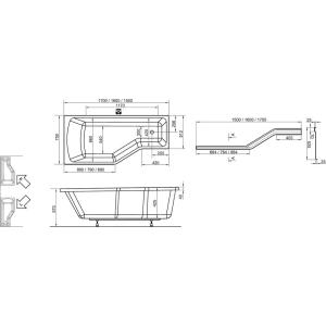 Акрилова ванна Ravak BeHappy 170х75 L/R Акрилова ванна Ravak BeHappy 170х75 L/R