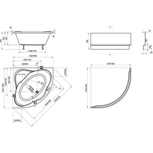 Акрилова ванна Ravak NewDay 140х140