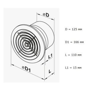 Vents 125 ПФ турбо бытовой вентилятор Vents 125 ПФ турбо бытовой вентилятор