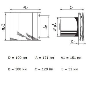 Blauberg Quatro 100 бытовой вентилятор
