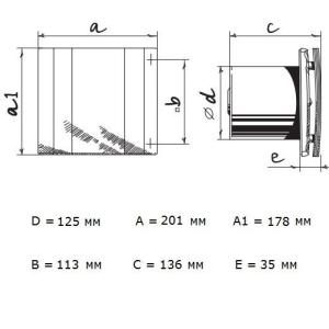 Blauberg Quatro 125 бытовой вентилятор