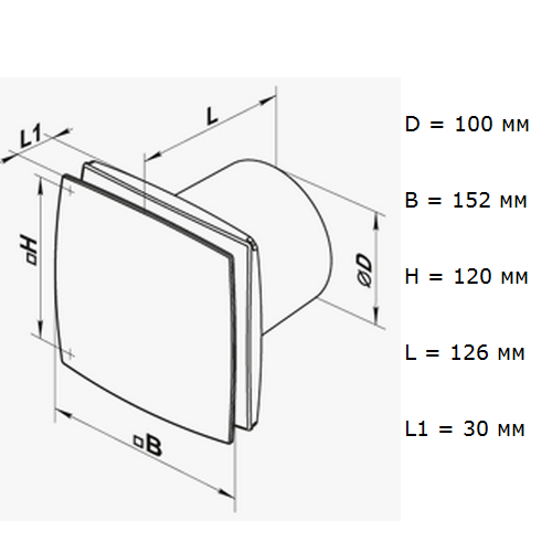 Vents 100 ЛД побутовий вентилятор