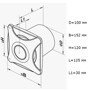 Vents 100 Х побутовий вентилятор Vents 100 Х побутовий вентилятор