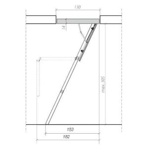 Сходи на горище Fakro Komfort LWK-H305 60х130