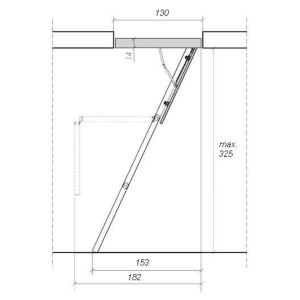 Сходи на горище Fakro Komfort LWK-H325 70х130 Сходи на горище Fakro Komfort LWK-H325 70х130