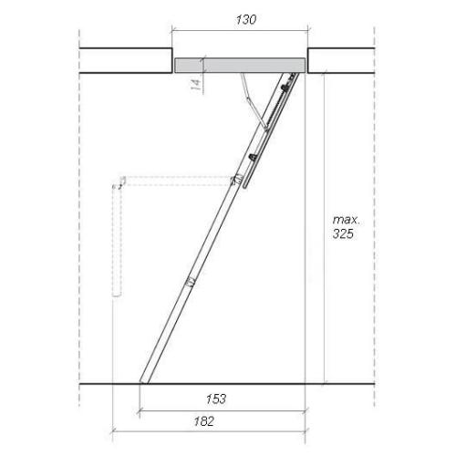 Сходи на горище Fakro Komfort LWK-H325 70х130 Сходи на горище Fakro Komfort LWK-H325 70х130