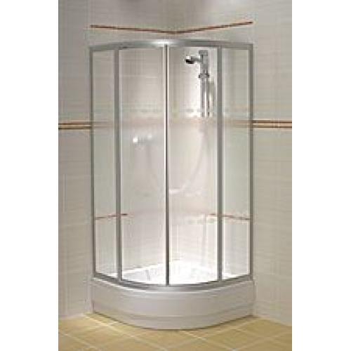 Кабіна Kolo PIONER напівкругла 80х80 см, двері розсувні.