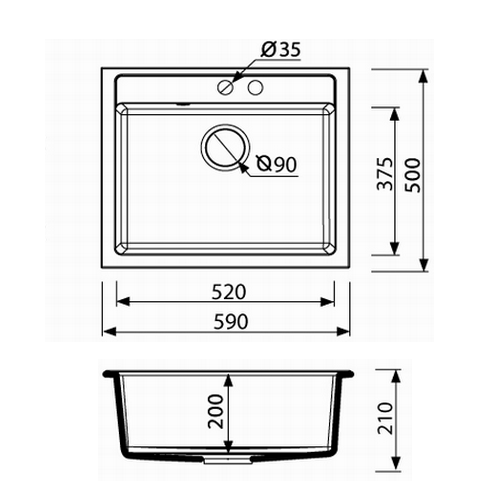 Гранитная мойка Marmorin BARIO 1k
