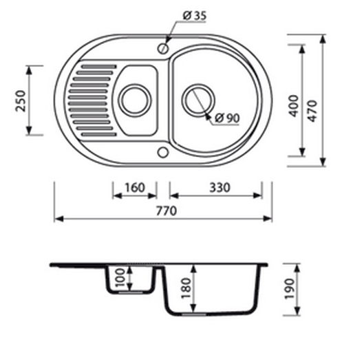 Гранитная мойка Marmorin DURO 1,5k 0.5о Гранитная мойка Marmorin DURO 1,5k 0.5о