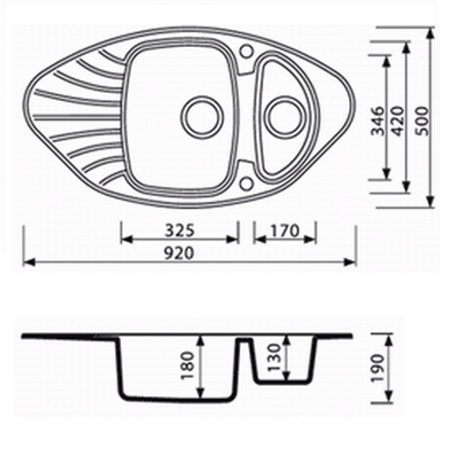 Гранитная мойка Marmorin OREN trapez Гранитная мойка Marmorin OREN trapez