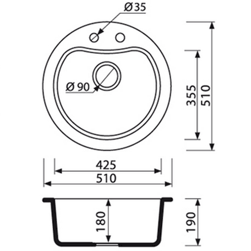 Гранитная мойка Marmorin KOVA
