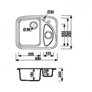 Гранитная мойка Marmorin FORST 1,5k