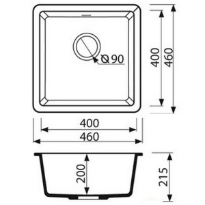 Гранитная мойка Marmorin FADO 1k Гранитная мойка Marmorin FADO 1k